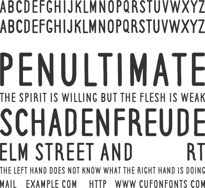Runaway font preview