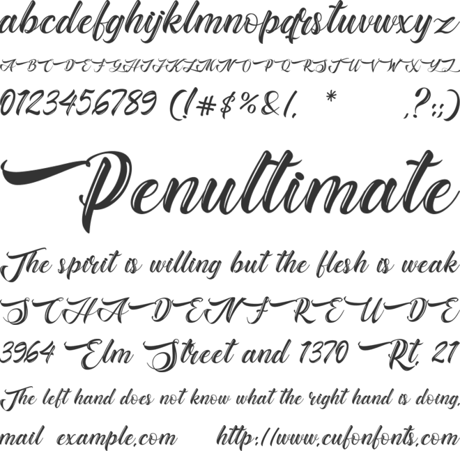 Bughartta font preview