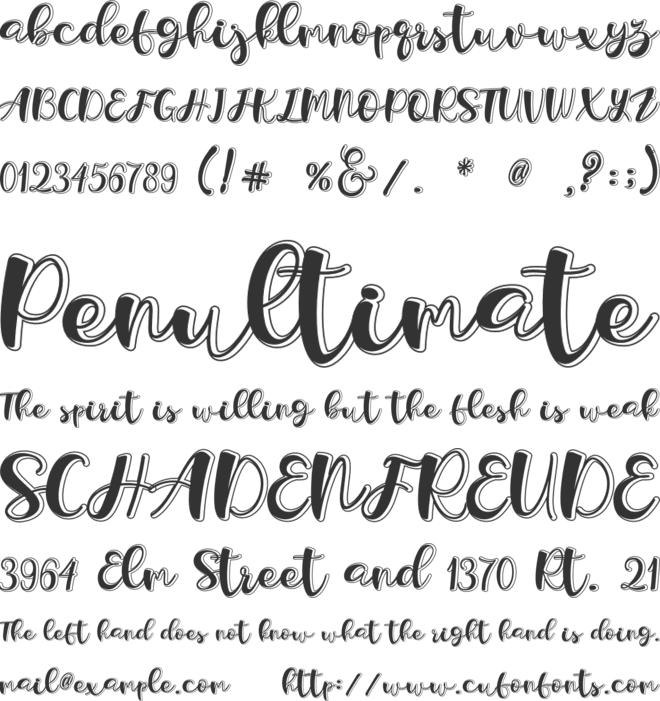 Holligrandina font preview