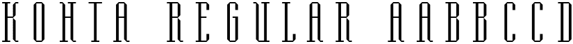 Kohta Regular font