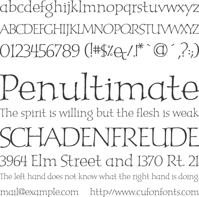 P22Peanut font preview