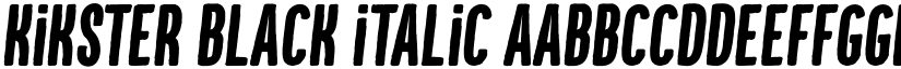 Kikster black italic font