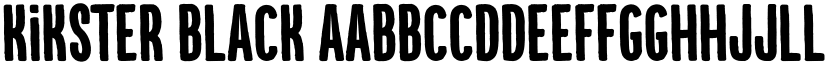 Kikster black font