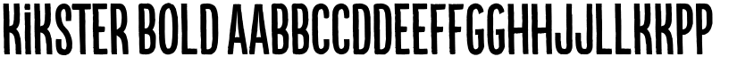 Kikster bold font