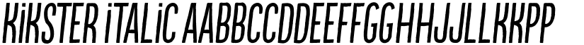 Kikster italic font
