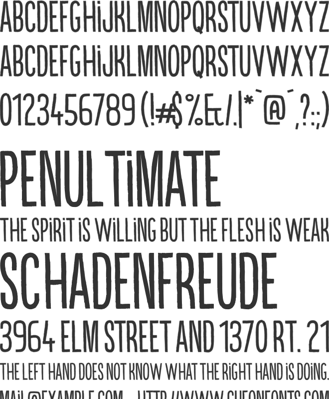 Kikster font preview