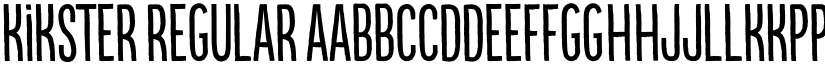 Kikster regular font