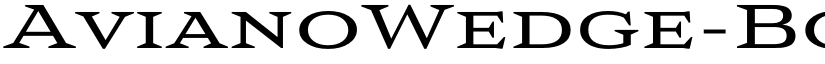 AvianoWedge-Bo ☞ font