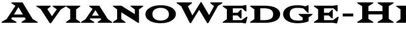 AvianoWedge-He ☞ font