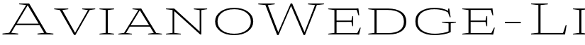 AvianoWedge-Li ☞ font