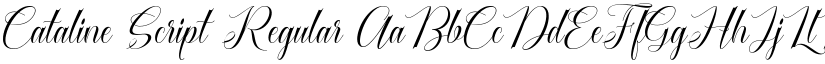 Cataline Script Regular font