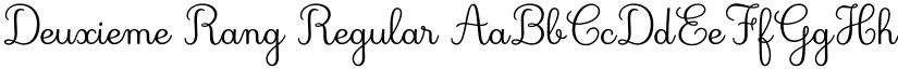 Deuxieme Rang Regular font