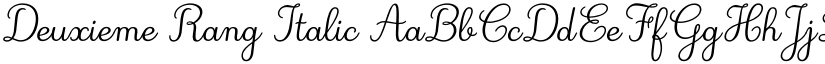 Deuxieme Rang Italic font