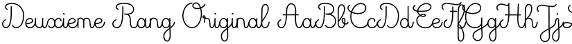 Deuxieme Rang Original font
