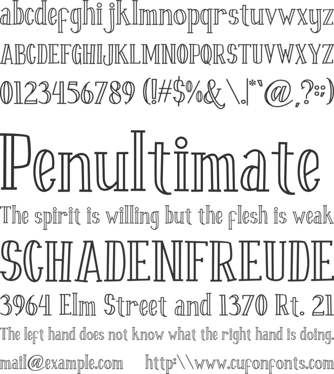 Fontastique Carved font preview