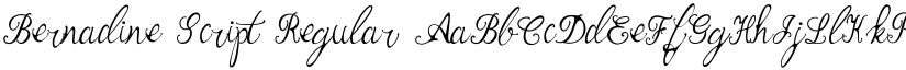 Bernadine Script Regular font