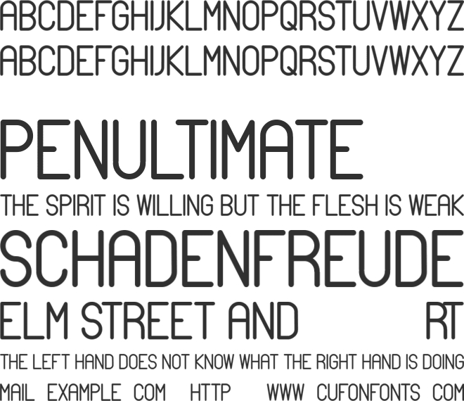 THEWELL font preview