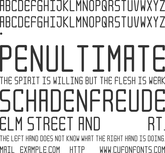 XForce font preview