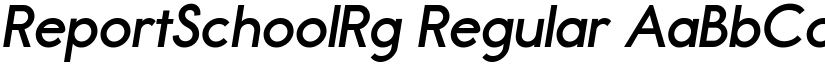 ReportSchoolRg Regular font