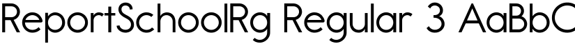 ReportSchoolRg Regular 3 font