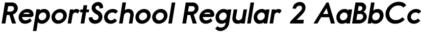 ReportSchool Regular 2 font