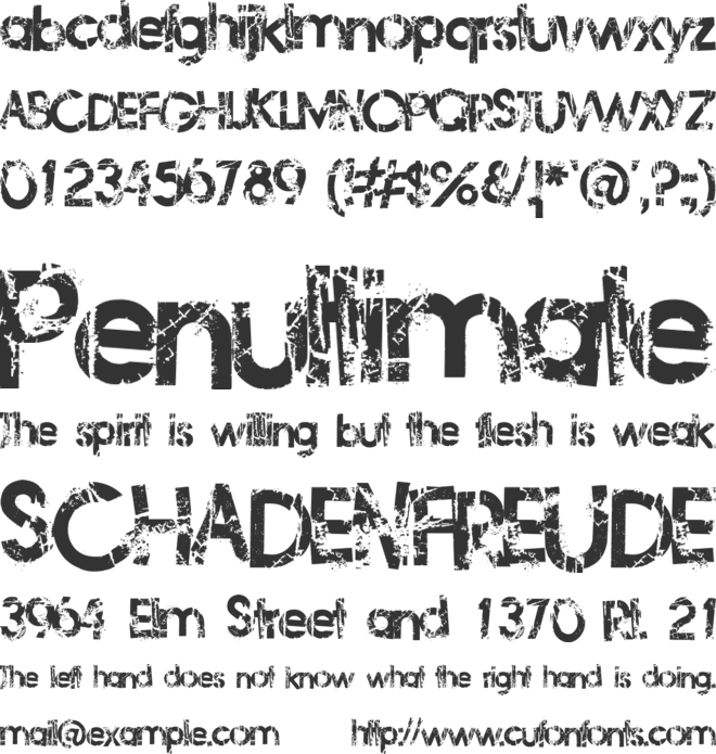 Frail & Bedazzled font preview