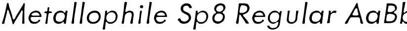 Metallophile Sp8 Regular font