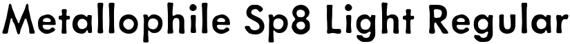Metallophile Sp8 Light Regular font