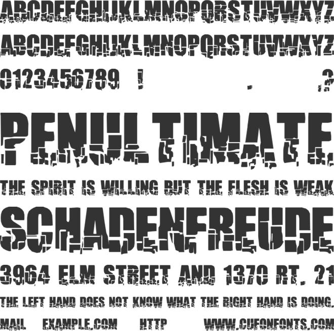 Breakaway font preview