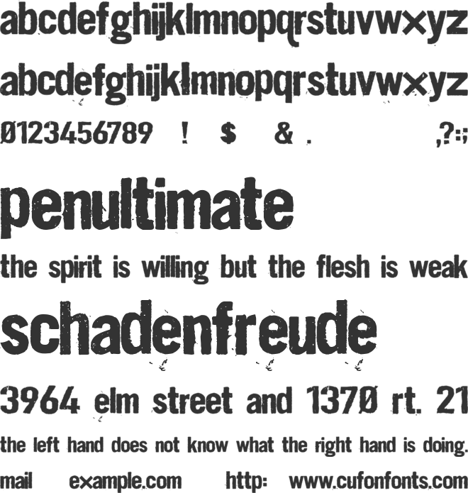 Dirt2 Stickler font preview