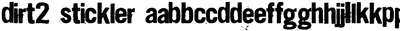 Dirt2 Stickler font