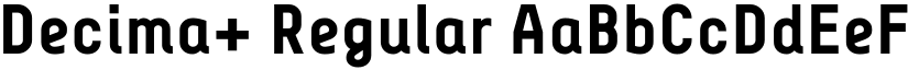 Decima+ Regular font