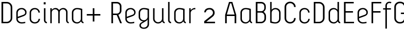 Decima+ Regular 2 font