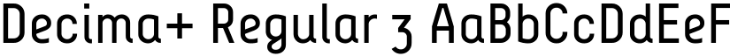 Decima+ Regular 3 font