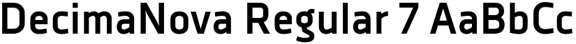 DecimaNova Regular 7 font