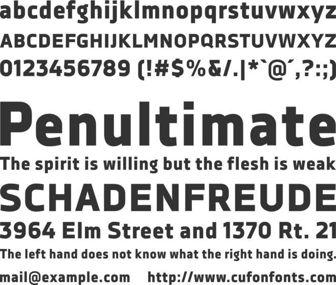 DecimaNova font preview