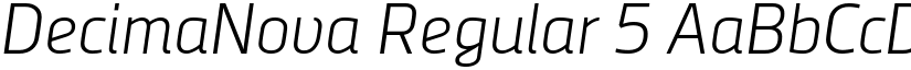 DecimaNova Regular 5 font