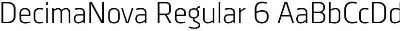 DecimaNova Regular 6 font
