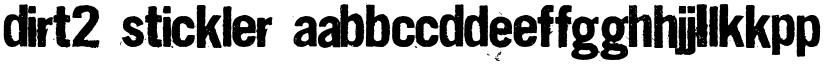 Dirt2 Stickler font