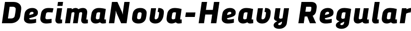 DecimaNova-Heavy Regular font