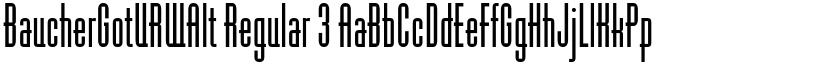 BaucherGotURWAlt Regular 3 font