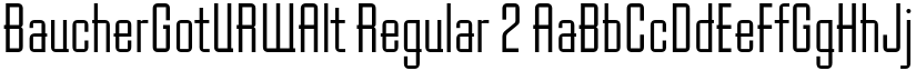 BaucherGotURWAlt Regular 2 font