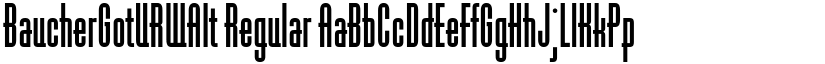 BaucherGotURWAlt Regular font