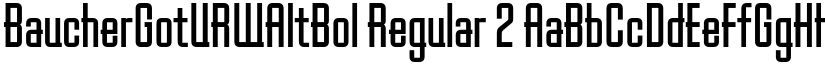 BaucherGotURWAltBol Regular 2 font