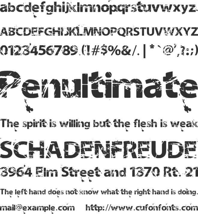 Neo Trash font preview
