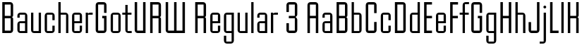 BaucherGotURW Regular 3 font