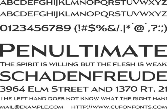 Aviano Gothic font preview