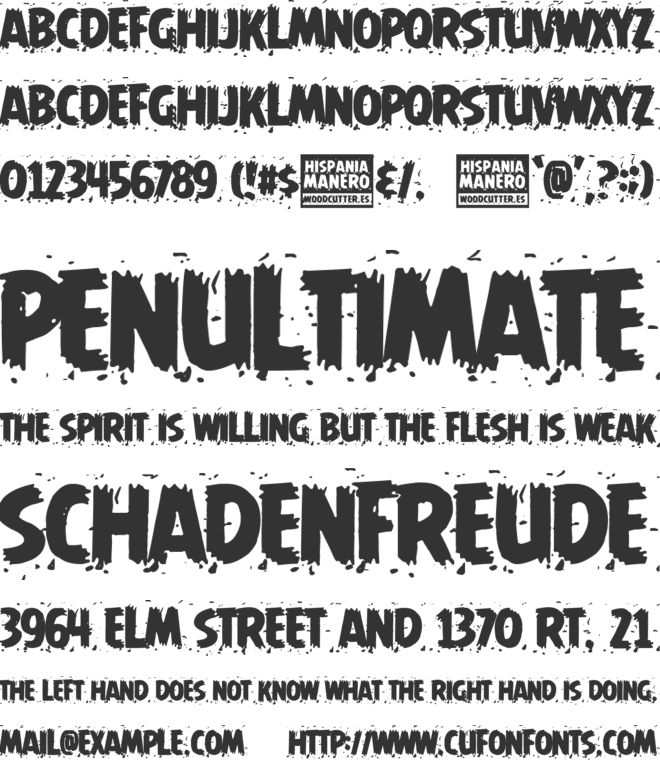 Hispania Manero font preview