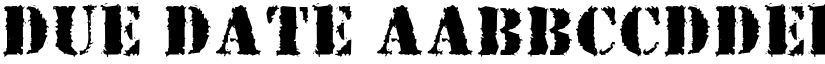 Due Date font