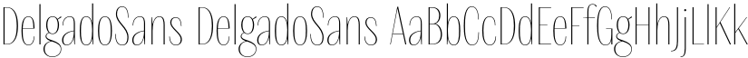 DelgadoSans DelgadoSans font